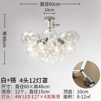 Lustre en verre à bulles pour décoration intérieure — LZ4X9P2