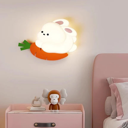 Applique murale LED lapin et radis pour chambre enfant — LZ4X9QJ