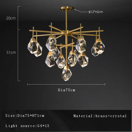 Lustre moderne en cristal avec abat-jour fantaisie — LZ4X9QJ