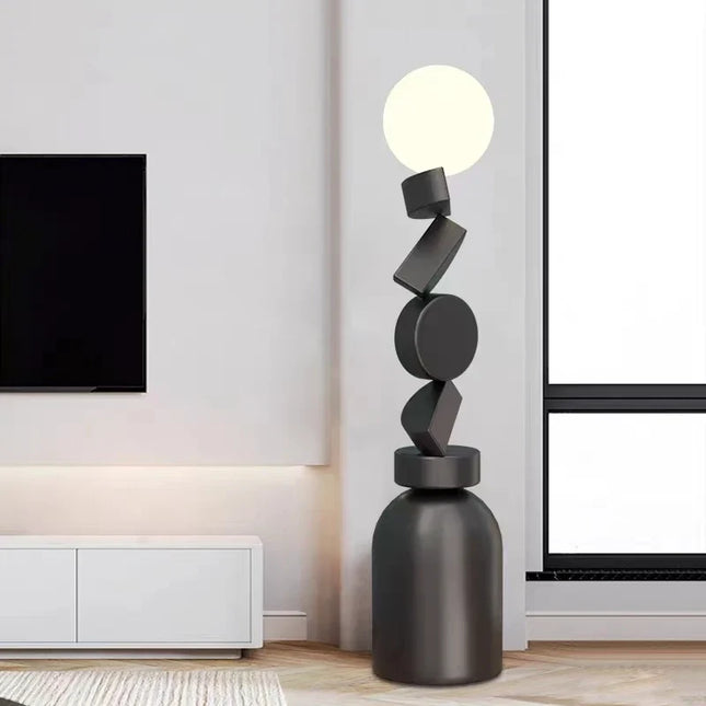 Lampadaire rond en verre au design moderne pour décoration — LZ4X9M