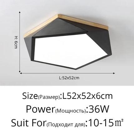 Plafonnier LED moderne aux formes géométriques simples — LZ4X9T1
