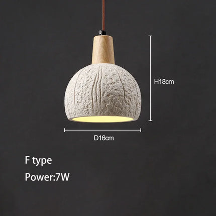 Lustre en ciment style wabi-sabi pour intérieur et extérieur — LZ4X7M
