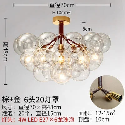 Lustre en verre à bulles pour décoration intérieure — LZ4X9P2
