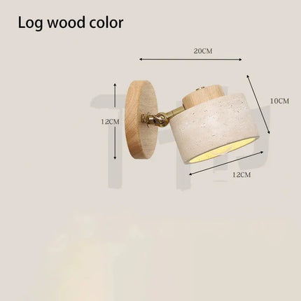 Applique murale LED rotative en pierre de grotte décorative — LZ4X9T1