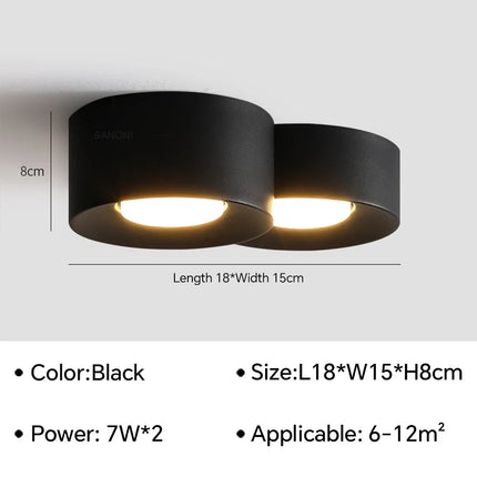 Lustre LED cylindre style nordique pour décoration intérieure — LZ4X9T