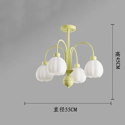 Lustre abat-jour citrouille en verre pour décoration maison 2023 — LZ4X9P
