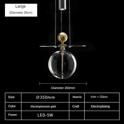 Lustre suspension en verre au design post-moderne pour intérieur — LZ4X9T