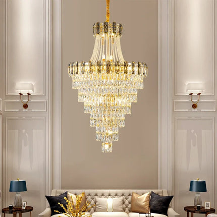 Lustre en cristal au design contemporain pour intérieur élégant — LZ4XJ9