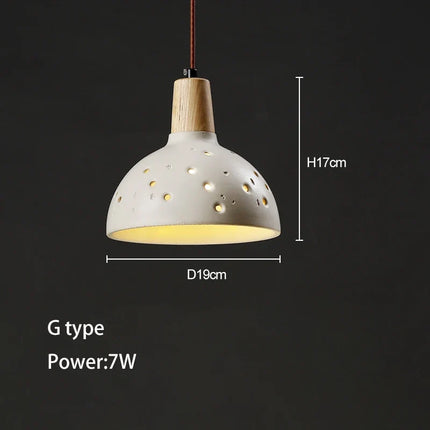 Suspension LED style loft en béton pour restaurant et bar — LZ4D9X1