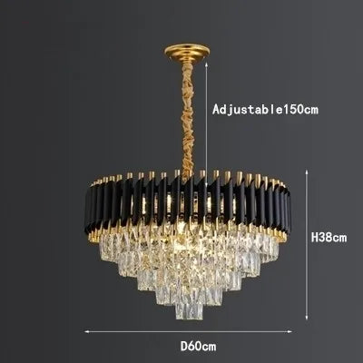 Lustre suspension moderne en cristal K9 LED — LZ4X9P2