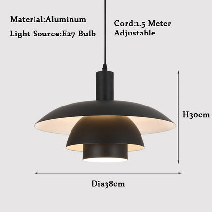 Suspension réglable style milieu du siècle forme UFO dégradé — LZ4X9P