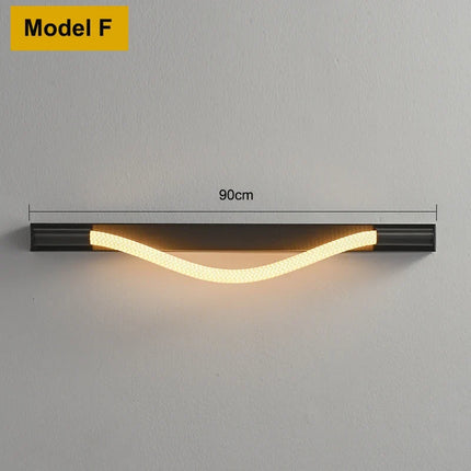 Applique murale LED moderne en tube néon silicone tissé — LZ4X9P2
