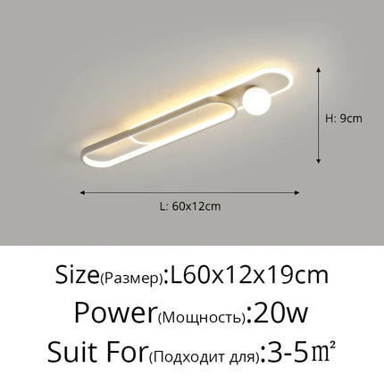 Plafonnier LED moderne pour hall, foyer et maison — LZ4T9XQ