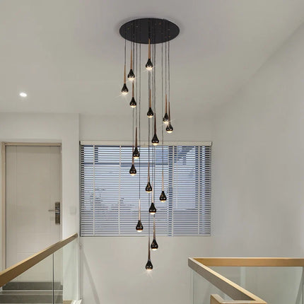 Lustre suspension long nordique creux pour loft, hôtel, appartement — LZ4M9Q2