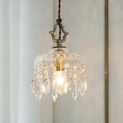 Lustre suspension nordique en laiton avec cristal et verre — LZ4X9P2Q