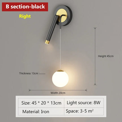 Applique murale LED double tête pour décoration intérieure moderne — LZ4X9Q
