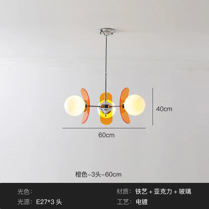 Lustre suspension Bauhaus en acrylique style nordique vintage — LZ4X9M