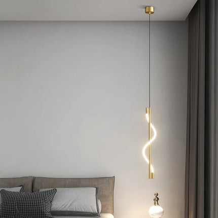 suspension en spirale luxe avec télécommande gradation led