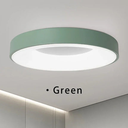 plafonnier led macaron moderne circulaire grain de bois réglable