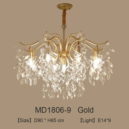 Lustre LED nordique en cristal de luxe — LZ7H9Q