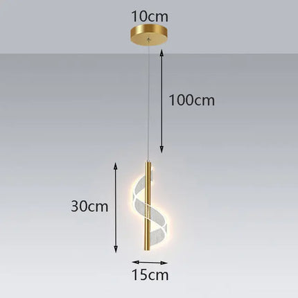 Lustre en verre ondulé à design géométrique pour intérieur — LZ7D4Q