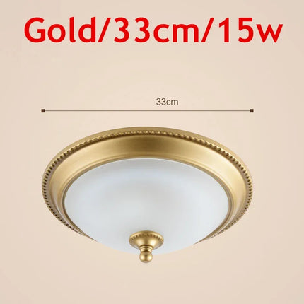 Plafonnier rond LED or, noir et bronze avec verre dépoli pour salon et cuisine — LZ4X9T