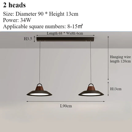 Lustre suspension nordique moderne avec éclairage LED intégré — LZ4X9T2