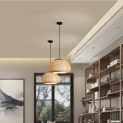 Suspension décorative en bambou tricoté à la main — LZ4X9T