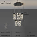 B Noir 24 lampes / Lumière neutre