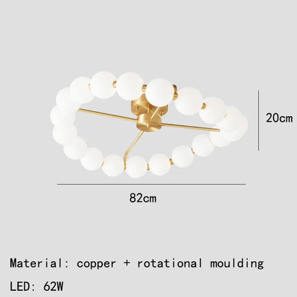 Lustre LED avec anneau en cuivre et globe acrylique — LZ4X9T2