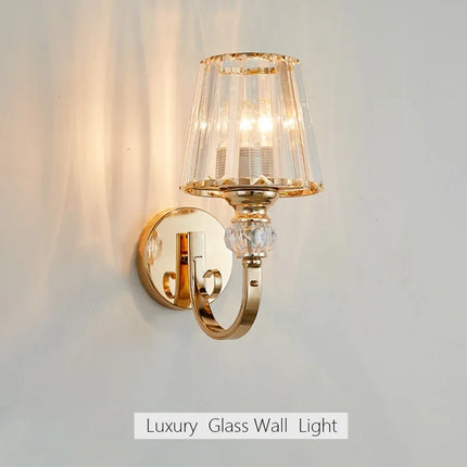 applique murale en cristal luxe design moderne nordique à led