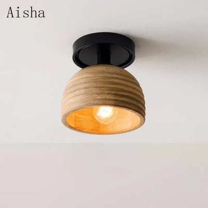 Plafonnier rétro en bois style américain pour intérieur — LZ4X9JQ