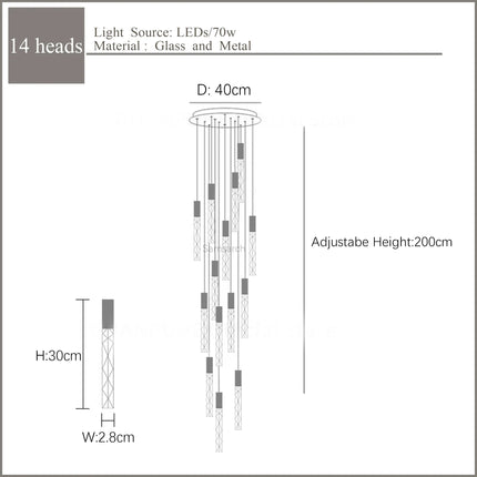 Lustre en cristal design pour intérieur contemporain — LZ4X9P2Q