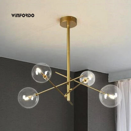 Lustre suspension LED globe avec bulles de verre décoratives — LZ4P9X