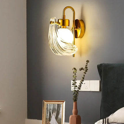 Lustre en verre coquille avec lampes LED créatives — LZ4N7Q2J