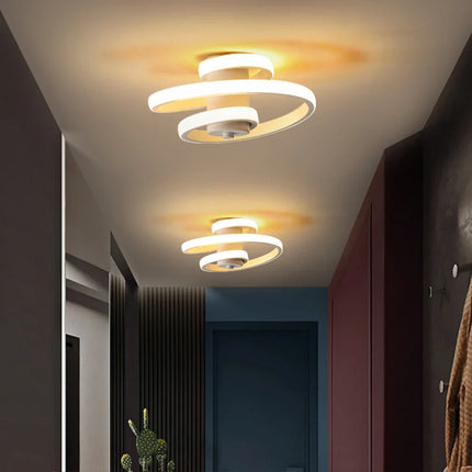 Plafonnier LED spirale au design moderne minimaliste — LZ4G7Q2