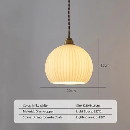 Lustre rétro en verre et cuivre pour intérieur — LZ4GJ9