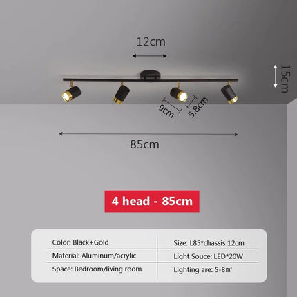 Plafonnier LED moderne avec bande lumineuse décorative pour intérieur — LZ4X9T