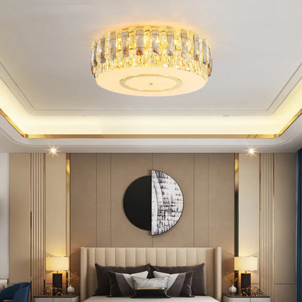 Plafonnier LED en verre cristal à intensité réglable design moderne — LZ4X9J