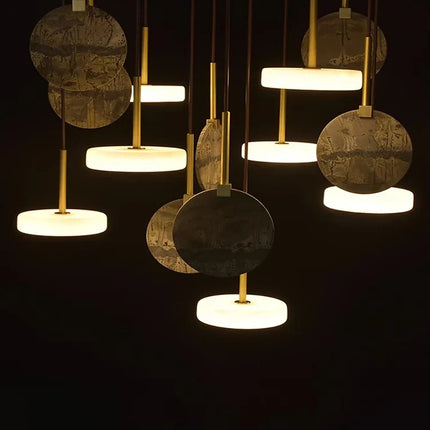 Suspension design moderne en marbre et bois tendance 2024 — LZ7XQ2