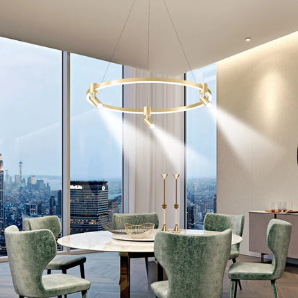 Suspension moderne à anneau avec spots décoratifs pour intérieur — LZ4X9P