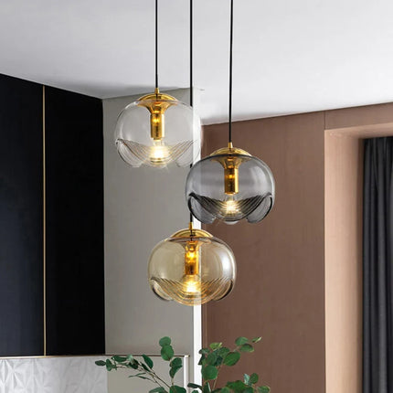 Suspension ronde en verre pour bar, restaurant et cuisine — LZ4Q7M2