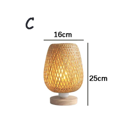 Lampadaire artisanal en rotin naturel pour intérieur et extérieur — LZ4X9M