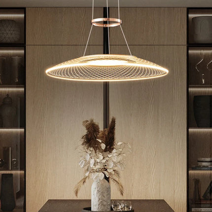 Lustre LED double anneaux design pour salon et cuisine îlot — LZ4X9P