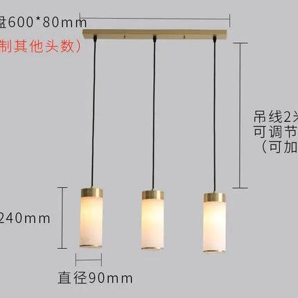 Suspension rétro en cuivre avec abat-jour marbre pour intérieur et jardin — LZ4X9P