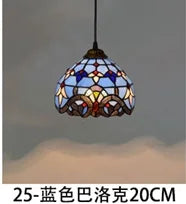 Lustre en verre style Tiffany rétro pour intérieur méditerranéen — LZ4X9P