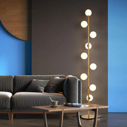Lampadaire en verre doré au style nordique moderne — LZ4X9P2