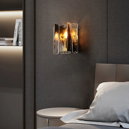Applique murale moderne en cuivre avec verre teinté — LZ4G7XQ