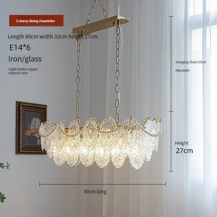 Lustre en verre clair pour intérieur élégant — LZ4X9P