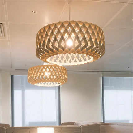 Suspension creuse en bois épissée pour décoration intérieure — LZ4X9T